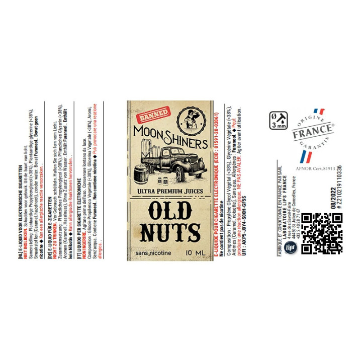 Old Nuts Moonshiners 10 ml - Le French Liquide