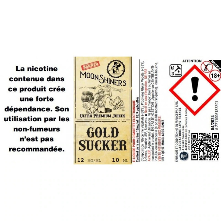 Gold sucker Moon Shiners 10ml - Le French Liquide