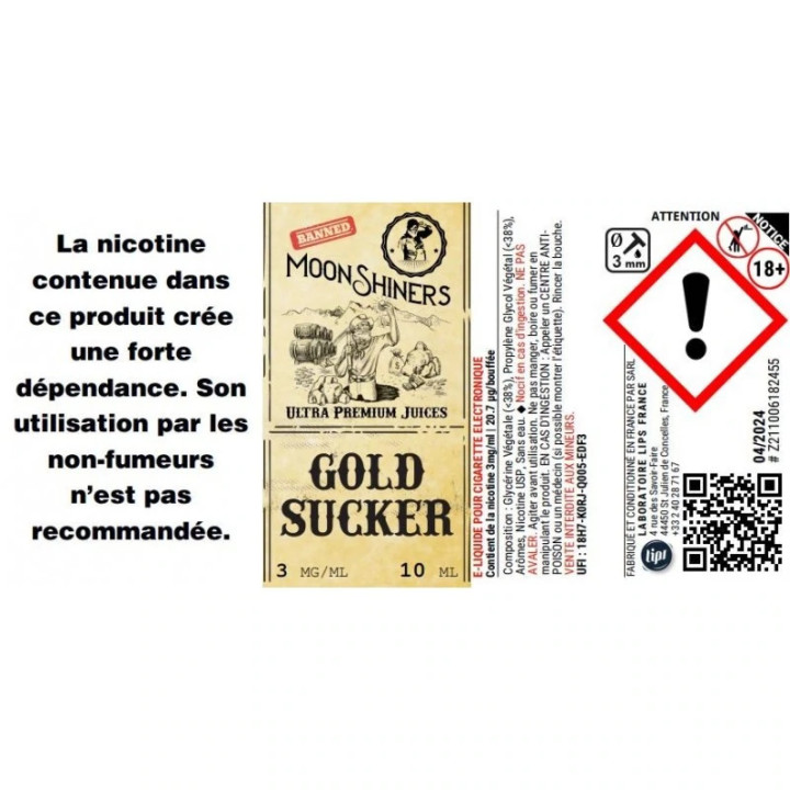 Gold sucker Moon Shiners 10ml - Le French Liquide